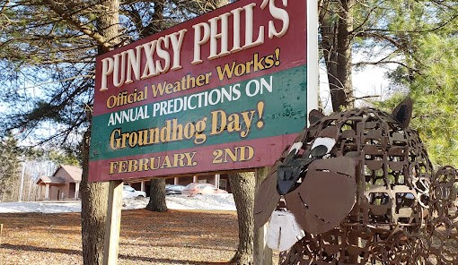 Visiting Gobbler's Knob in Punxsutawney PA on Groundhog Day
