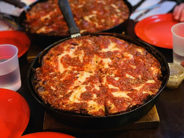 The Best Pizza at Pequod's Pizza in Chicago